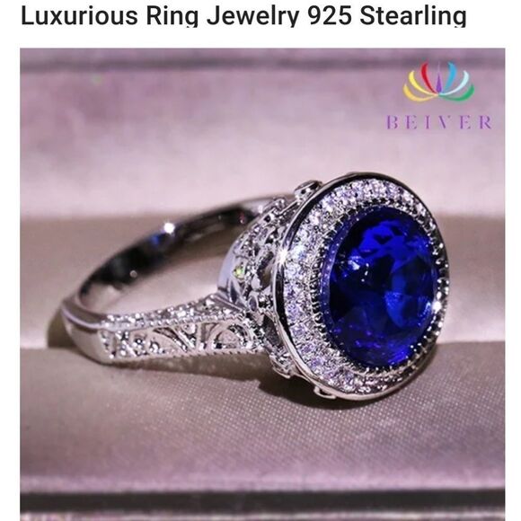 New 925 Geometric Shape Ring - Picture 3 of 4